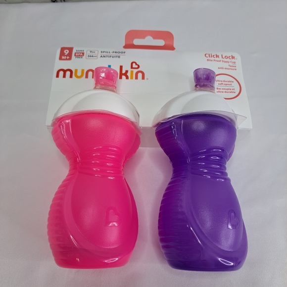 'MUNCHKIN' CLICK~LOCK BITE~PROOF SPILL PROOF LEAK PROOF 2-PACK SIPPY CUPS - Picture 9 of 11